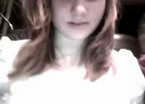 PLaatje van Durft ze haar tieten te laten zien